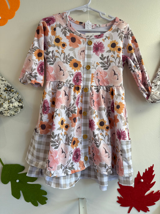 Beautiful floral fall dress