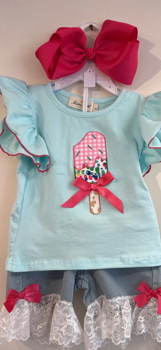 2 Piece Short Set Sizes 18/24 months and 2T