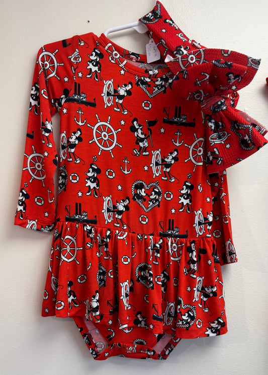 One Piece Romper with Bow Size 24 Months